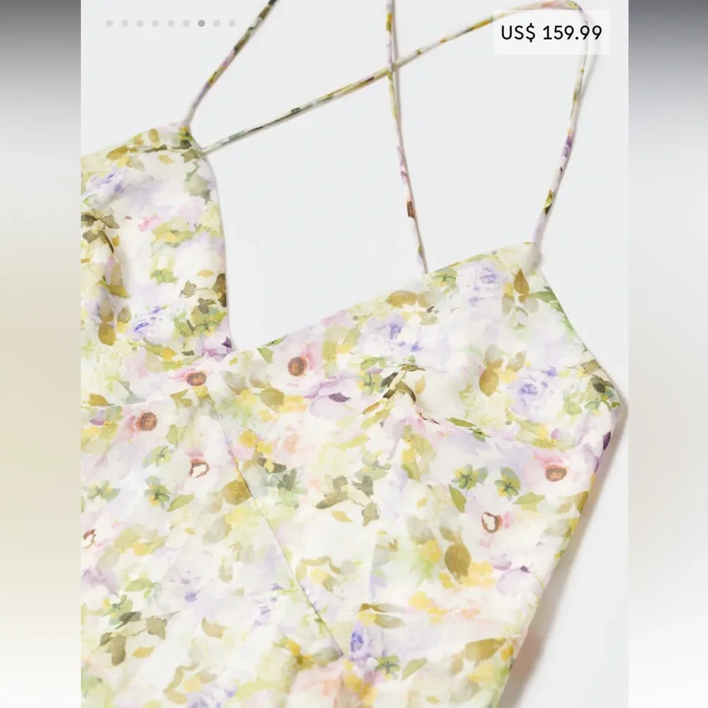 NWT Mango Pleated Floral Dress